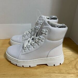 Dr.‎ Martens Womens Combs Platform Combat Boot Size 6 White Combat Ankle